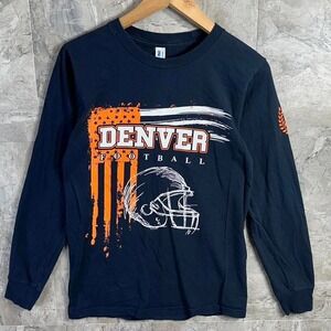 Denver Football Men's Size Small Long Sleeve Shirt Established 1960  NFL Broncos